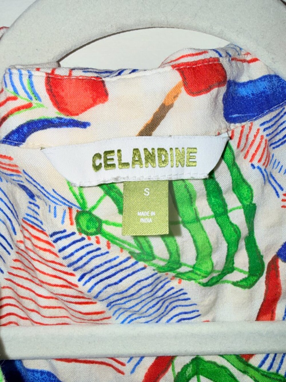 Anthropologie Celandine Print Maxi Dress Resort Summer Statement Cotton - Picture 3 of 5
